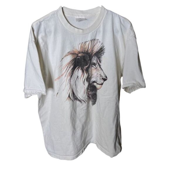 VTG 90s Lion T Shirt USA XL - Picture 1 of 6
